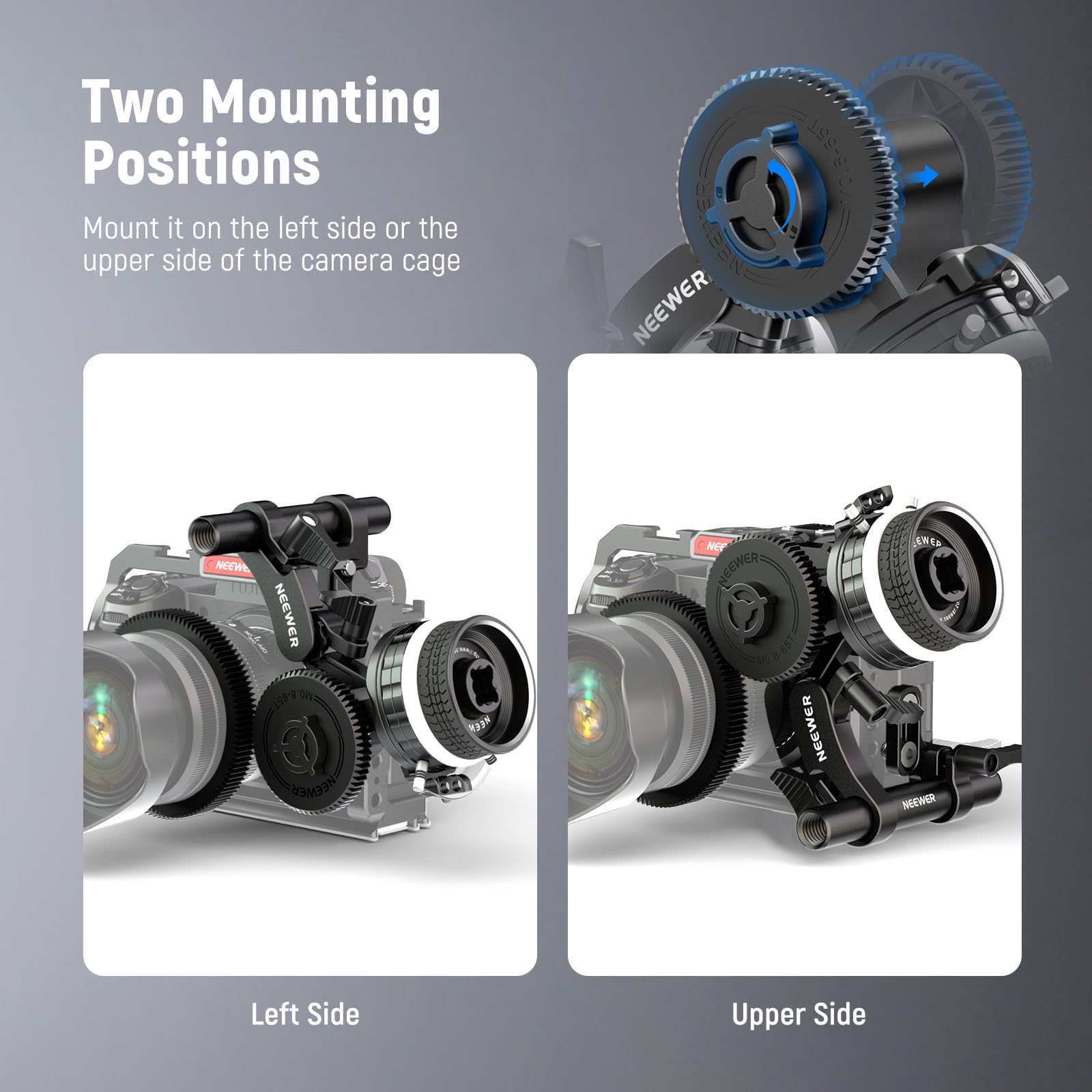NEEWER M0.8-65T Follow Focus Gear - 0.8 MOD 65 Teeth Compatible with SmallRig & NEEWER Mini Follow Focus PG007 - Perfect for DSLR Camera Rig & Cinematic Video Production