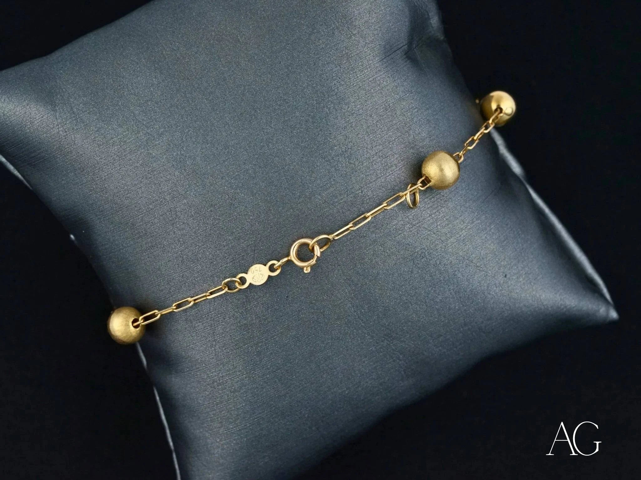 Elegant 18k Gold Women's Bracelet with Spring Ring Clasp - Perfect for Weddings, Parties & Everyday Luxury Jewelry