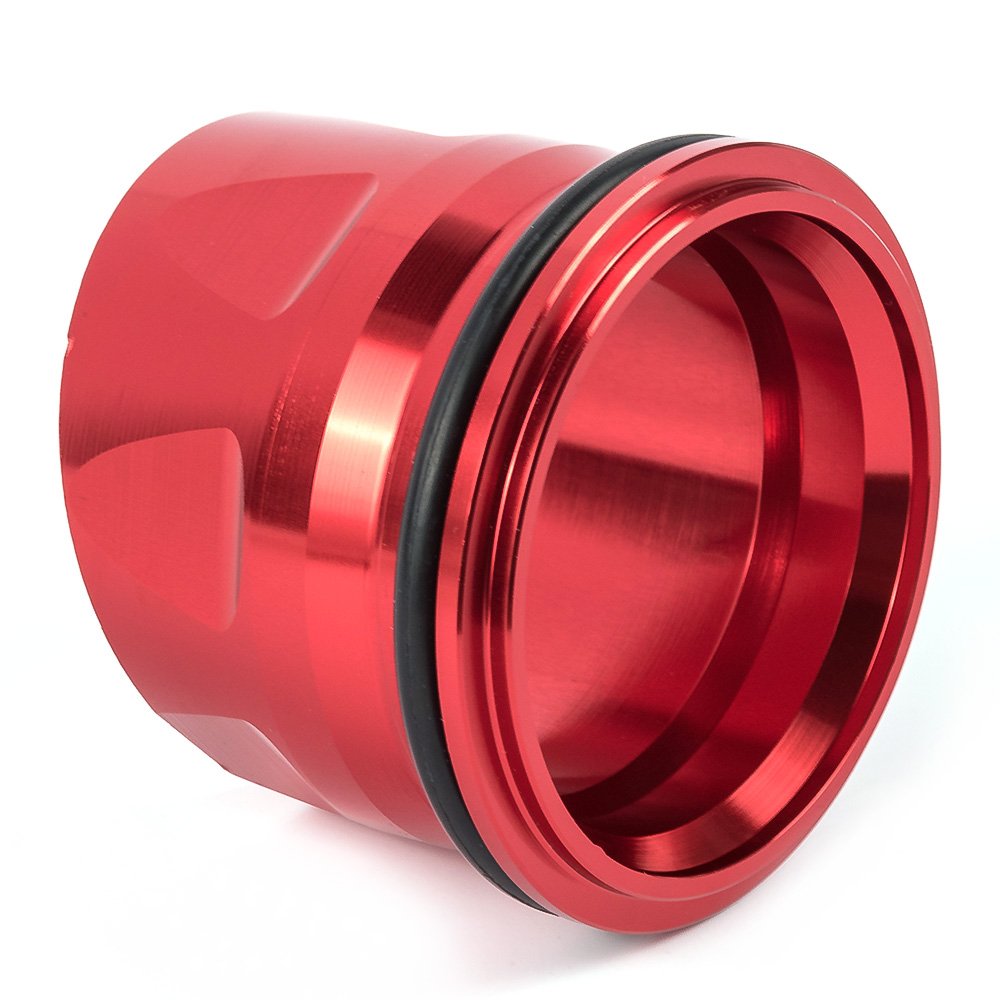 Yamaha TMAX 530 2012-2016 CNC Aluminum Exhaust Tip Cover - Red Motorcycle Accessory for Enhanced Style & Protection | Perfect for Urban Commuting & Performance Riding