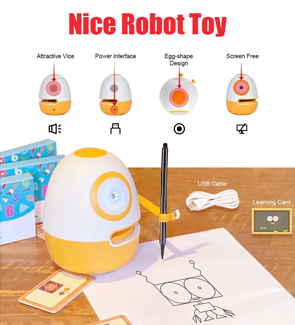 Genius Kit STEM Learning Robot Toy for Kids Ages 3-8 - Educational Birthday Gift for Boys & Girls - Teaches Math, Spelling, Words & Drawing - Perfect for Preschool & Kindergarten Classroom or Home Learning