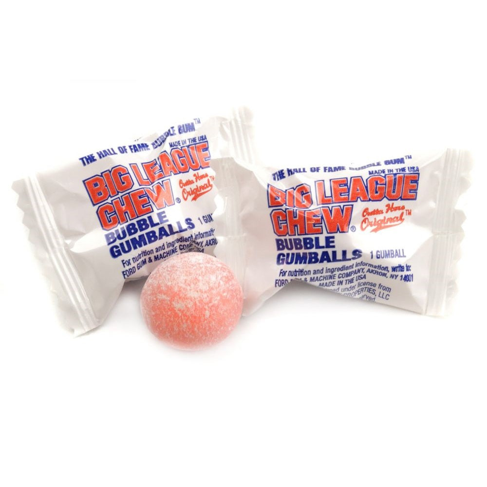 Big League Chew® Bucket - 80 Individually Wrapped Bubble Gum Balls per Tub (12 Tubs per Case) - Perfect for Baseball Games, Parties, and Fundraisers