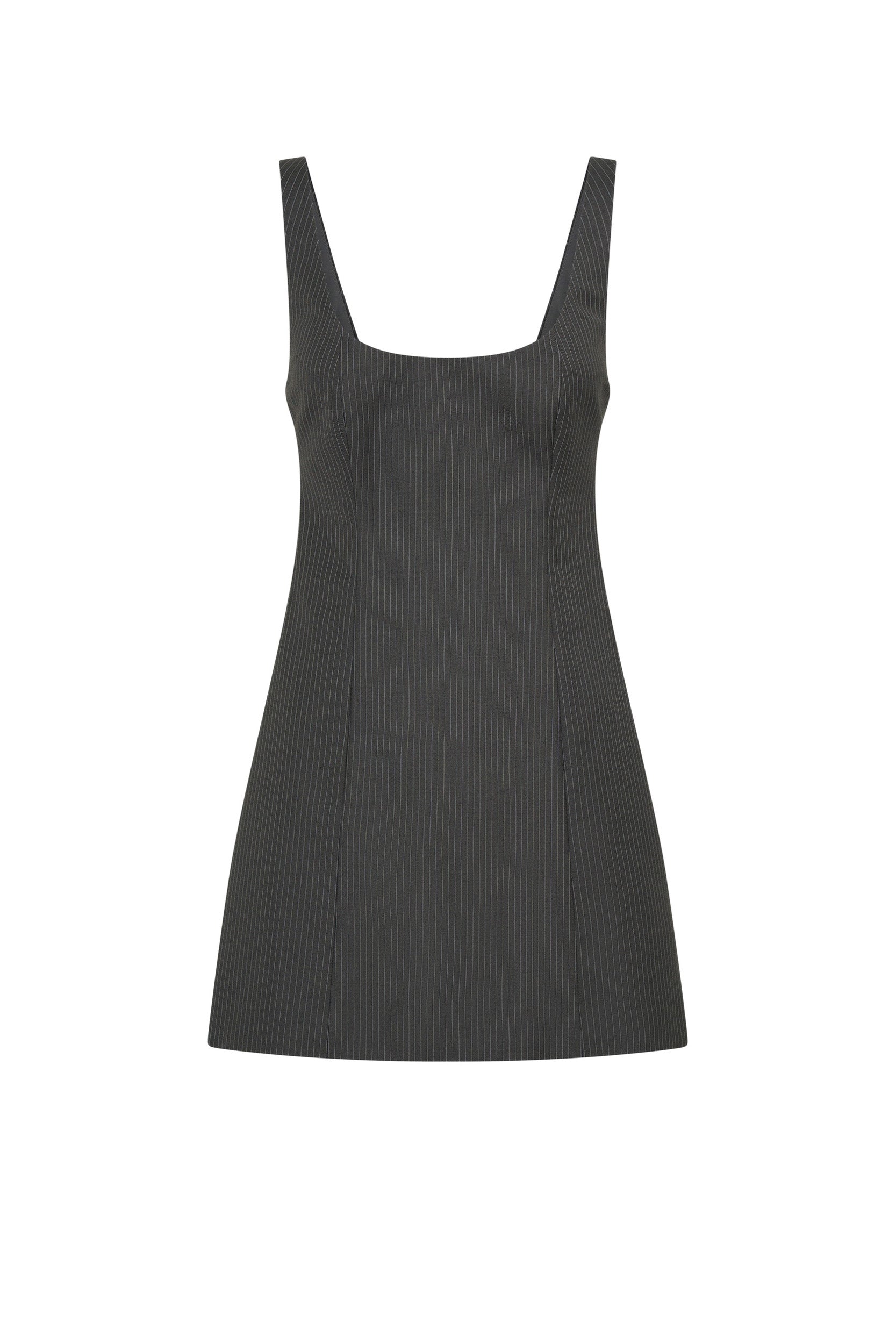 Kristen Grey Pinstripe Dress for Women - Elegant Office & Party Wear - Perfect for Work, Cocktail Events & Special Occasions