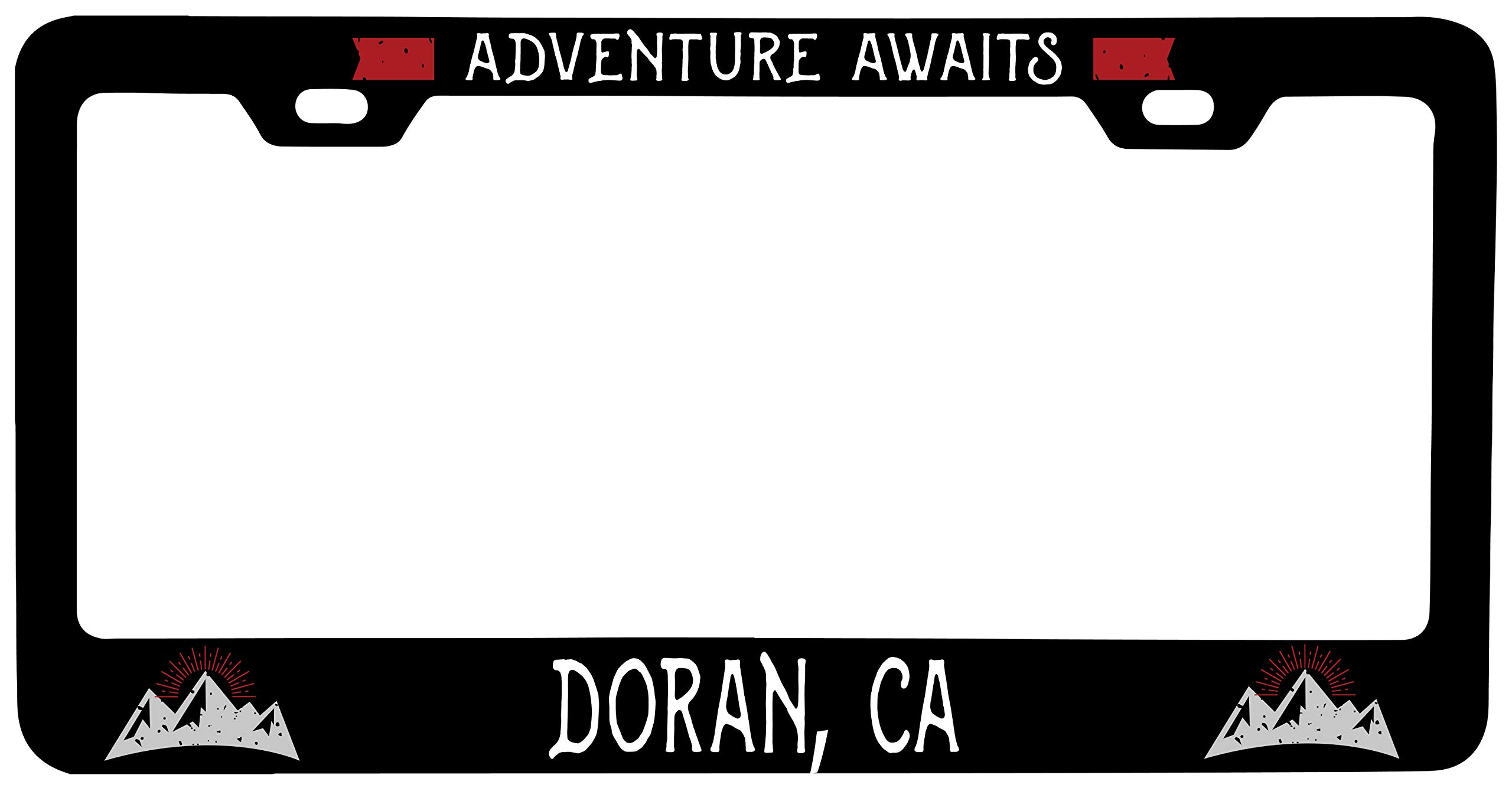Doran California Vanity Metal License Plate Frame - Custom Car Accessory for Trucks & SUVs - Perfect for Personalization & Gifts - Durable & Stylish Auto Decoration