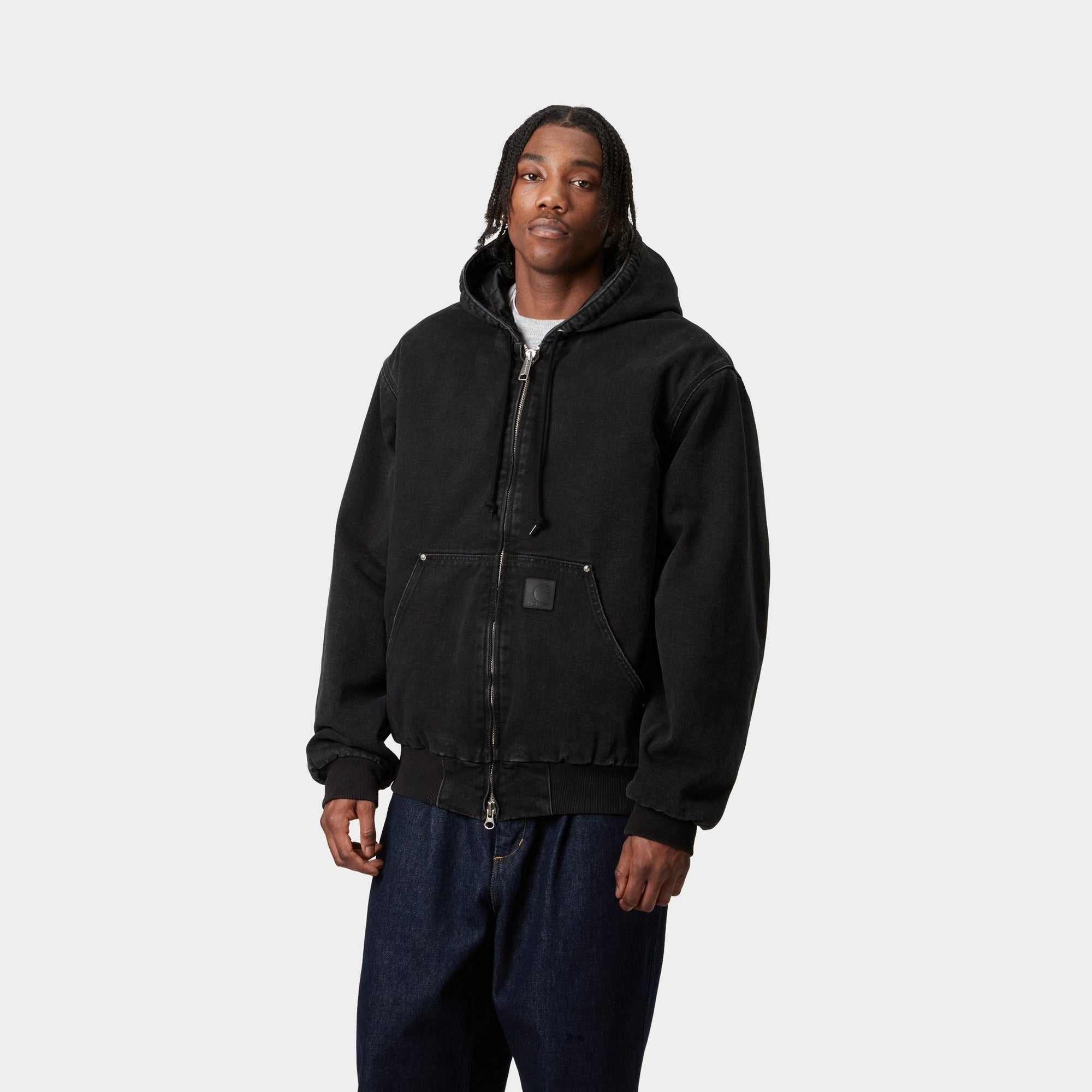 OG Active Rivet Jacket - Black Stone Washed Men's Vintage Denim Jacket for Casual Wear & Outdoor Adventures