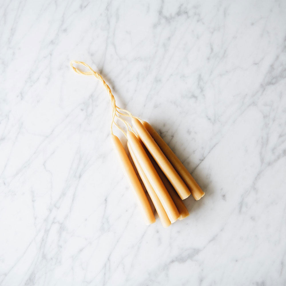 Pure Beeswax Taper Candles for Home Decor & Romantic Dinners - Natural, Long-Lasting, Soot-Free Candles for Weddings, Church, and Relaxation