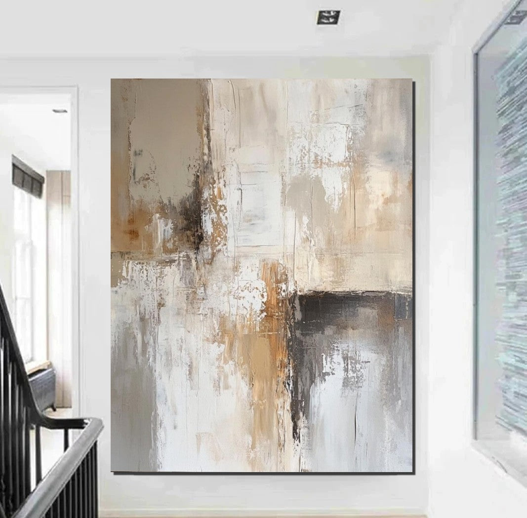 Contemporary Acrylic Wall Art - Large Abstract Canvas Paintings for Living Room Decor | Modern Simple Artwork for Home & Office Interior Design