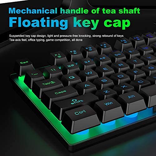 60% RGB Gaming Keyboard with Wrist Rest - Compact Mechanical Feel for PC/Laptop - Perfect for Esports & Office Work