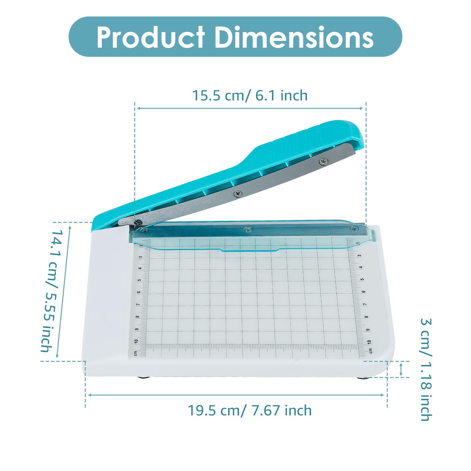 6 Inch Guillotine Paper Cutter - Compact & Portable Non-Slip Paper Trimmer for Coupons, Craft Paper, Cards & Photos | Perfect for Office, School, Scrapbooking & DIY Projects