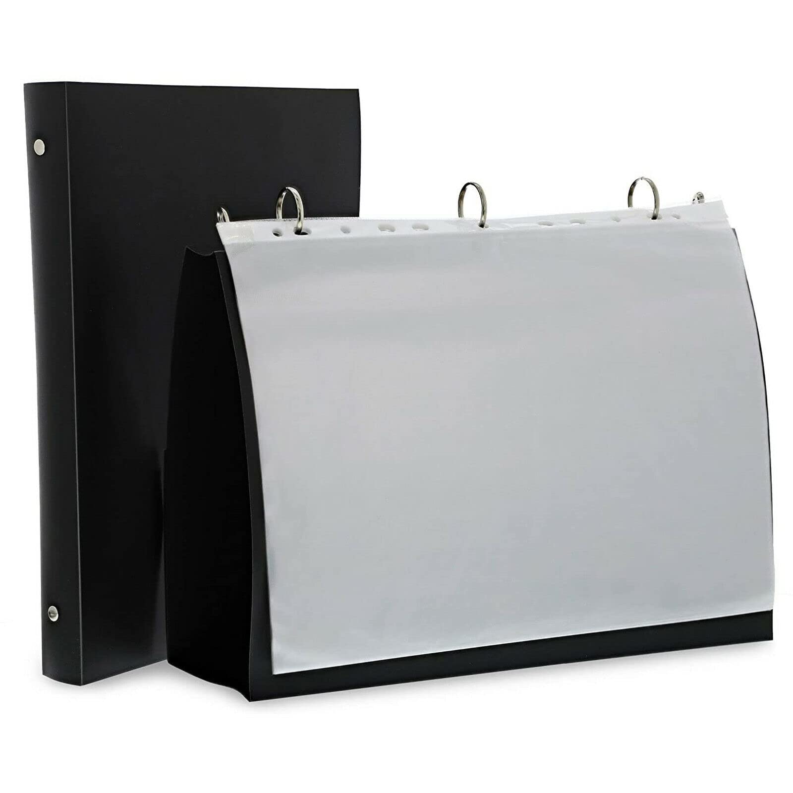 Vergenta 2-Pack Black Presentation Folder Binder with 10 Sheet Protectors for 8.5 x 11