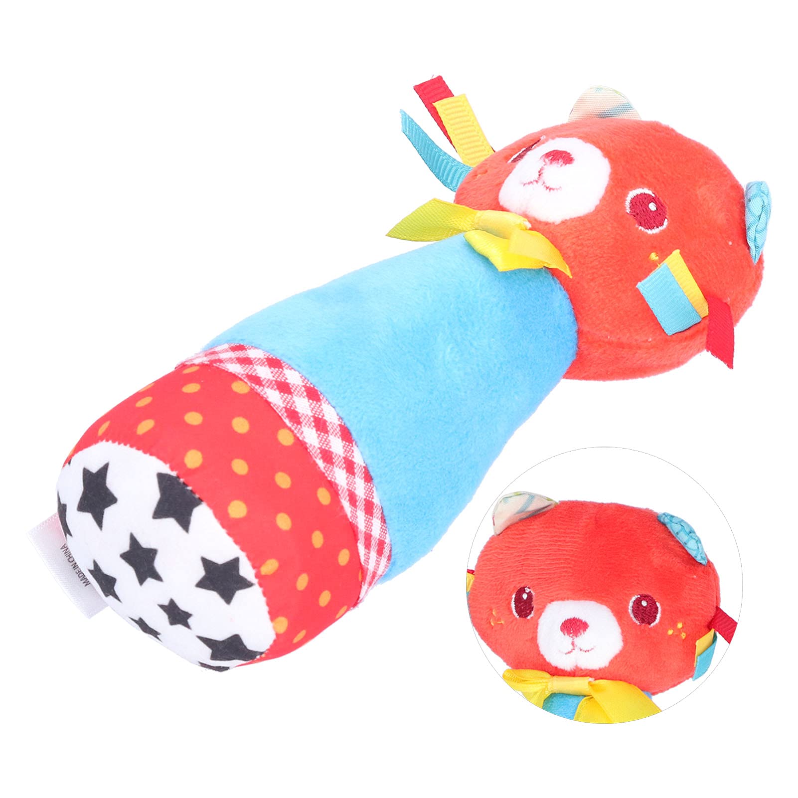 WNSC Baby Rattle Toys - Soft Cartoon Stuffed Animal Early Learning Developmental Toy for Infants, Perfect for Baby Showers & Birthday Gifts (Kitten Design) | Great for Tummy Time, Sensory Play & First Toys