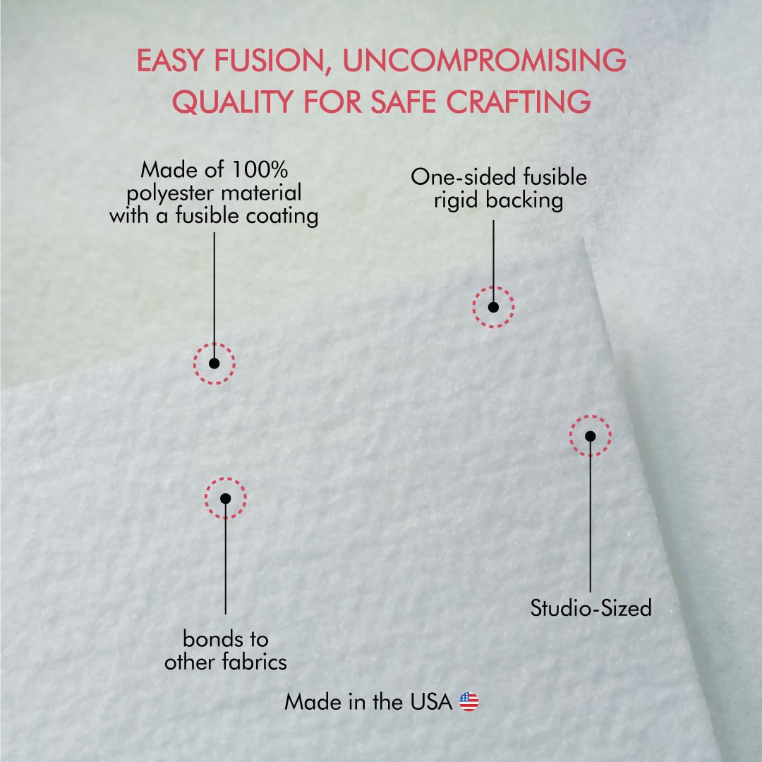 Fairfield Stiffen Fusible Interfacing - One-Sided Sewing Interfacing for Bags, Purses & Home Decor - 20