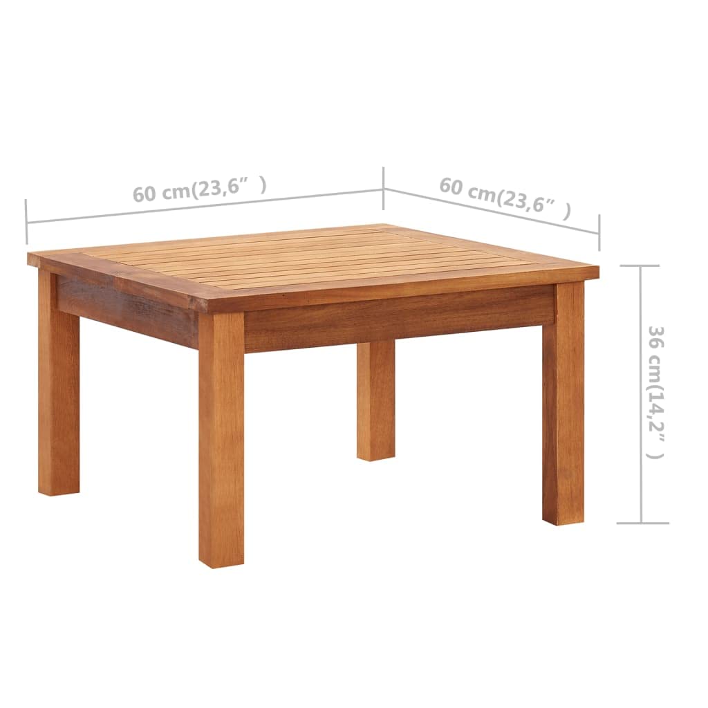 Outdoor Square Coffee Table - 23.6