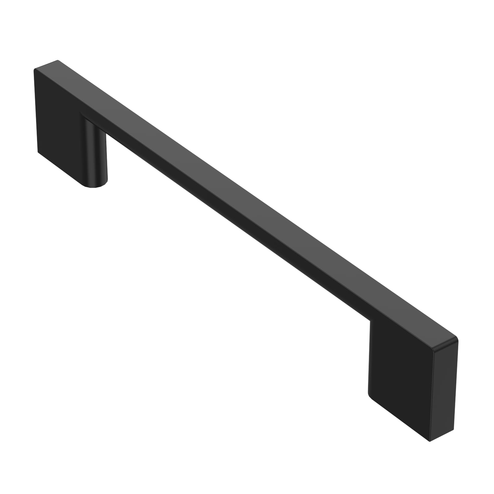 10 Pack Matte Black Cabinet Pulls - 5 Inch (128mm) Hole Centers, Modern Rectangle Kitchen Cabinet Handles for Drawers & Cabinets - Durable & Stylish Hardware for Home & Office Renovation