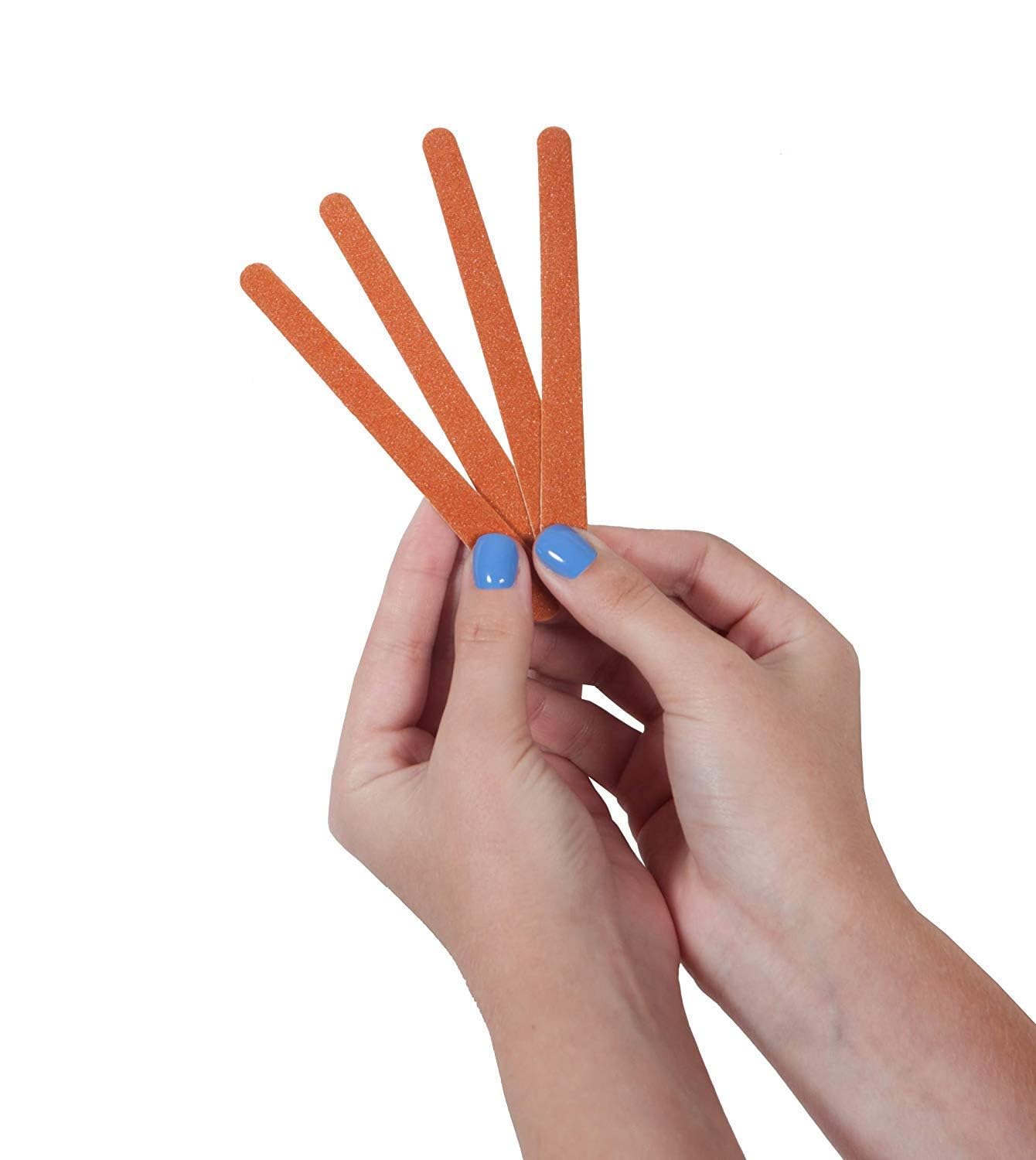 Premium Red Square Disposable Nail Files - Double Sided Emery Boards for Manicure & Pedicure (4.5 Inch, 24 Pack) - Perfect for Home Nail Care, Salon Professionals & Travel Essentials