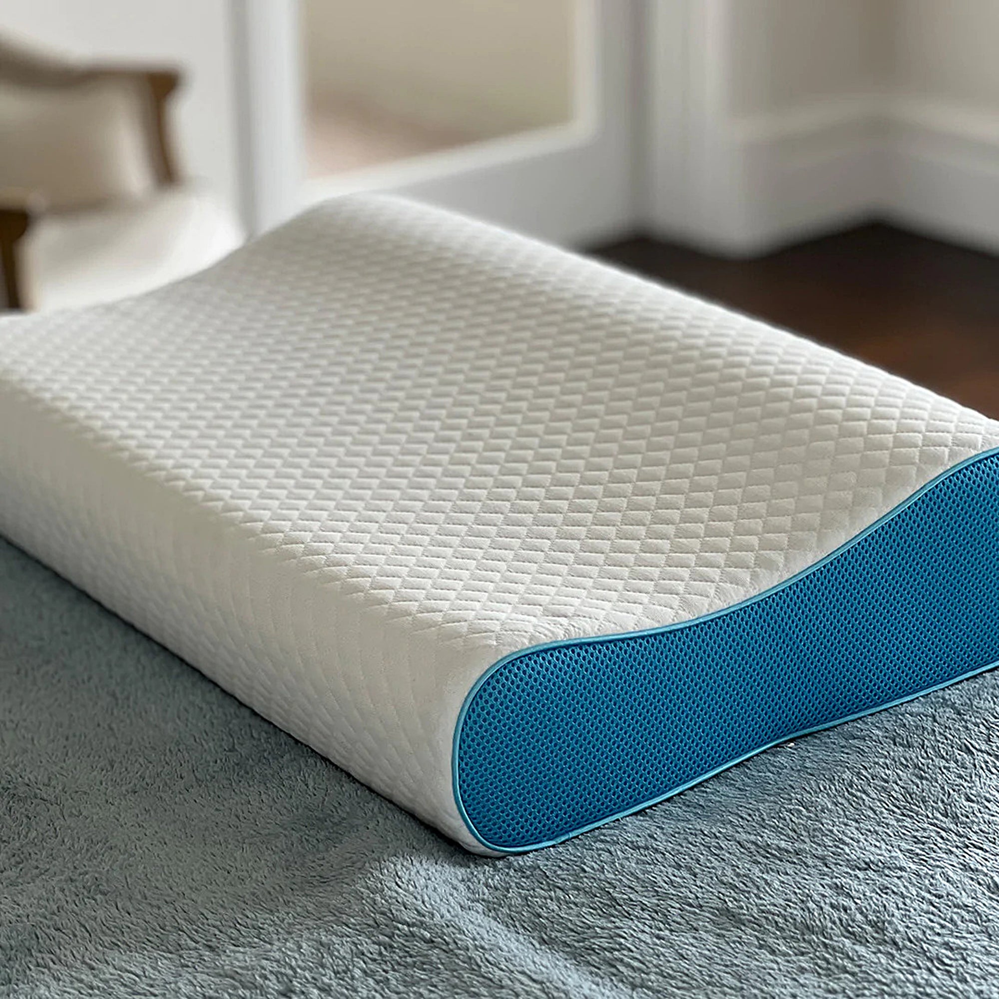 Premium Orthopedic Memory Foam Pillow for Neck Pain Relief - Ergonomic Support for Side, Back & Stomach Sleepers - Ideal for Home, Office & Travel Use