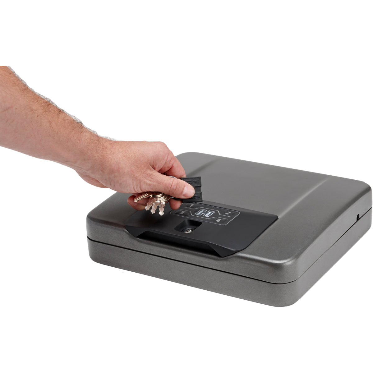 Hornady Rapid Safe 4800KP XXL RFID 98141 - Quick Access Biometric Gun Safe for Pistols & Handguns - Home & Vehicle Security Storage for Firearms Protection
