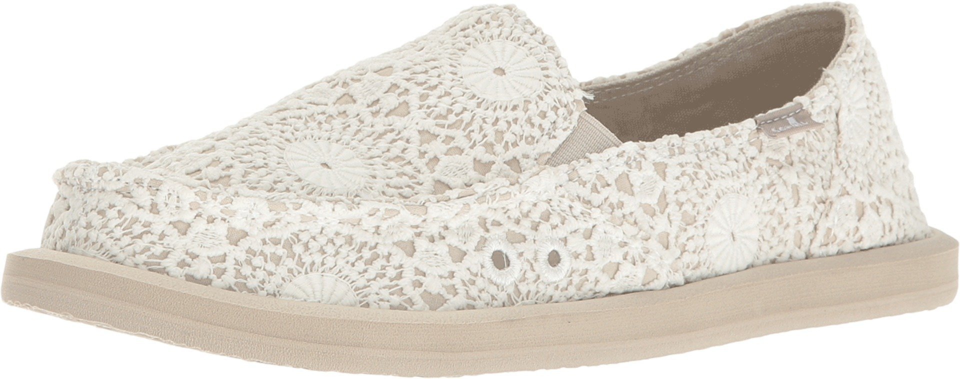 Sanuk Donna Crochet Women's Slip-On Shoes - Comfortable Bohemian Style Sandals for Beach, Yoga & Casual Wear
