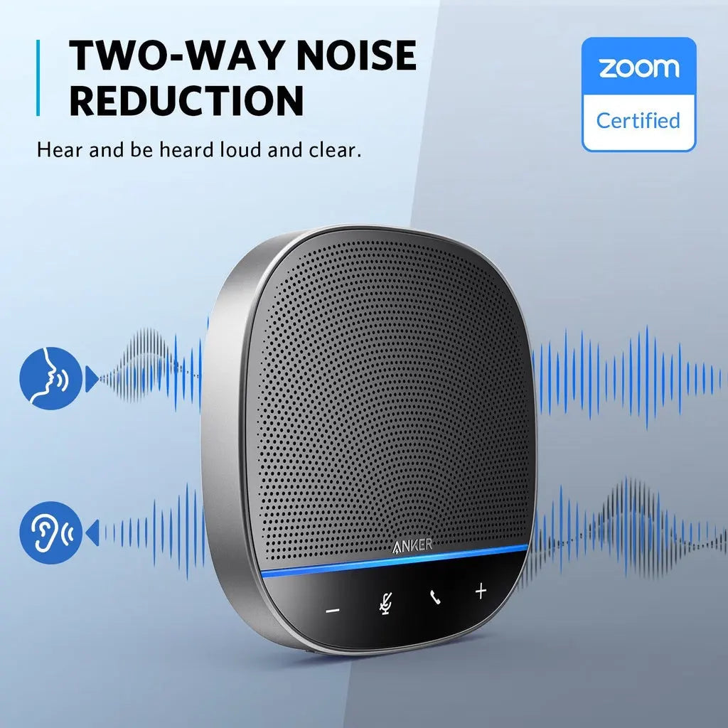 PowerConf S500 Bluetooth Speakerphone - Zoom Certified (A3305) for Conference Calls, Home Office & Remote Meetings