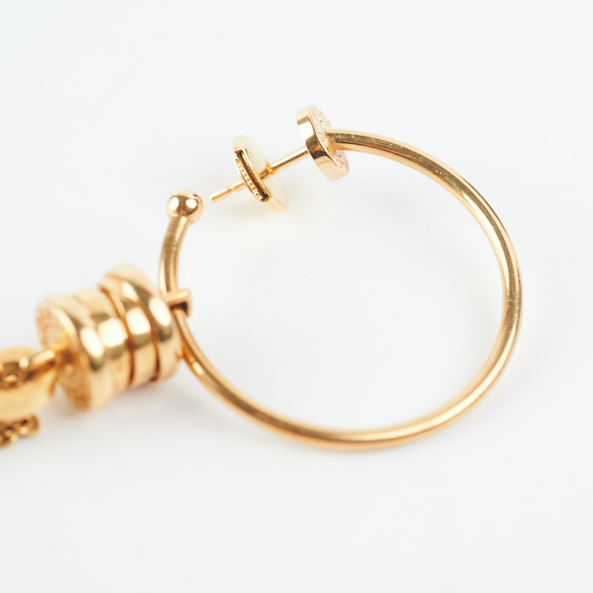 Bvlgari B.zero1 18K Yellow Gold Long Hoop Earrings for Women - Luxury Italian Jewelry for Parties, Weddings & Special Occasions