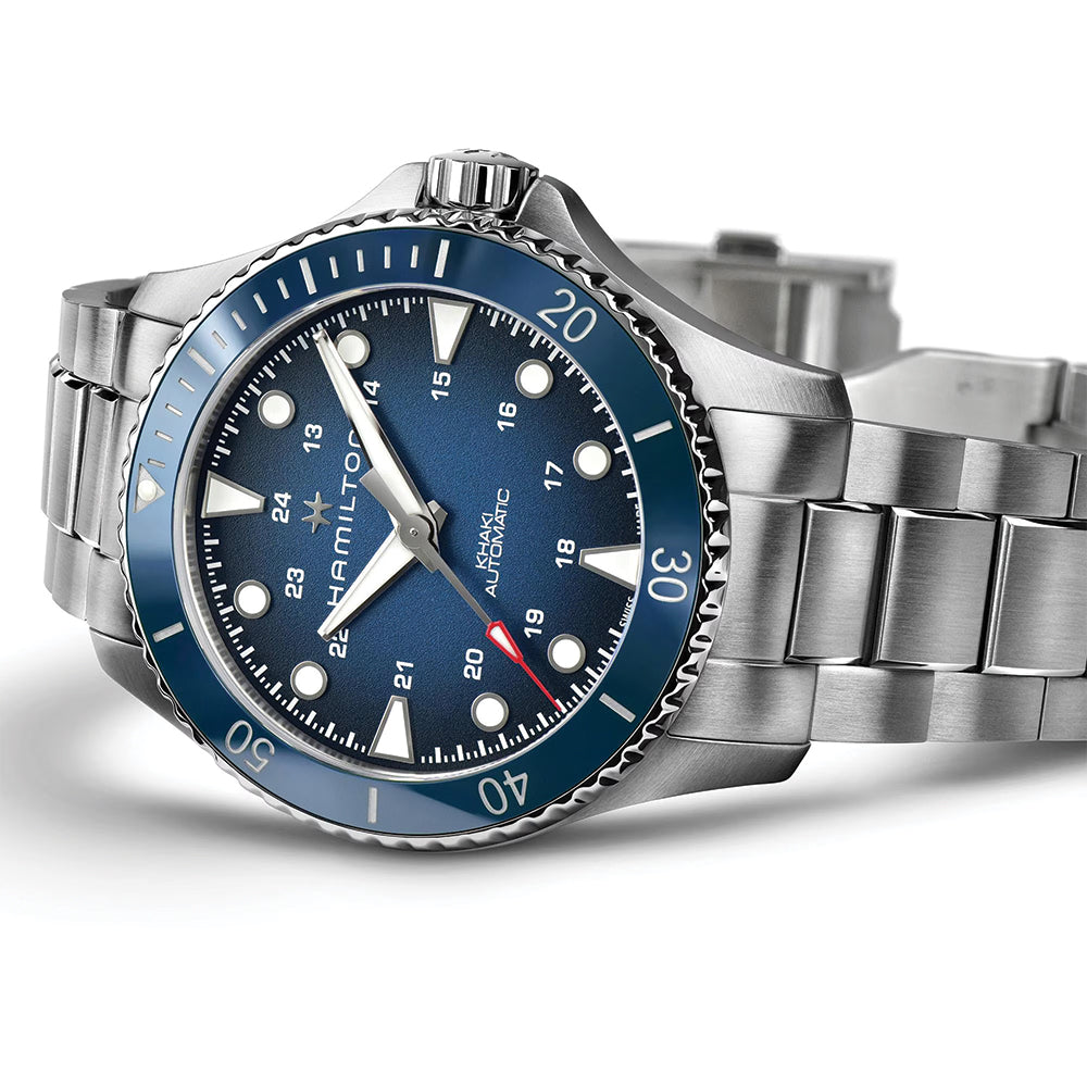 Khaki Navy Scuba 43mm Automatic Diver Watch - Waterproof Luxury Men's Wristwatch for Swimming, Diving & Outdoor Adventures