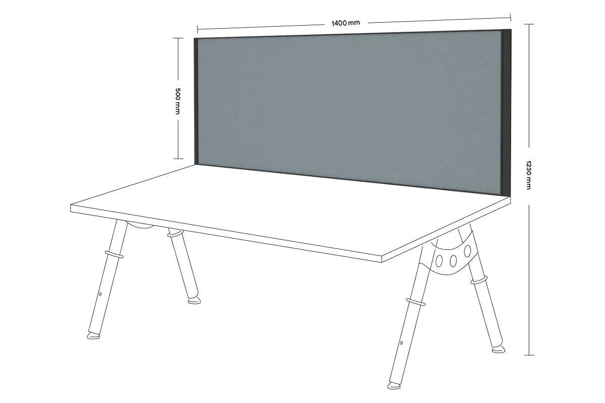 Desk Mounted Privacy Screen - 1400W x 500H - Office & Home Workspace Partition for Computer Monitor Privacy Protection