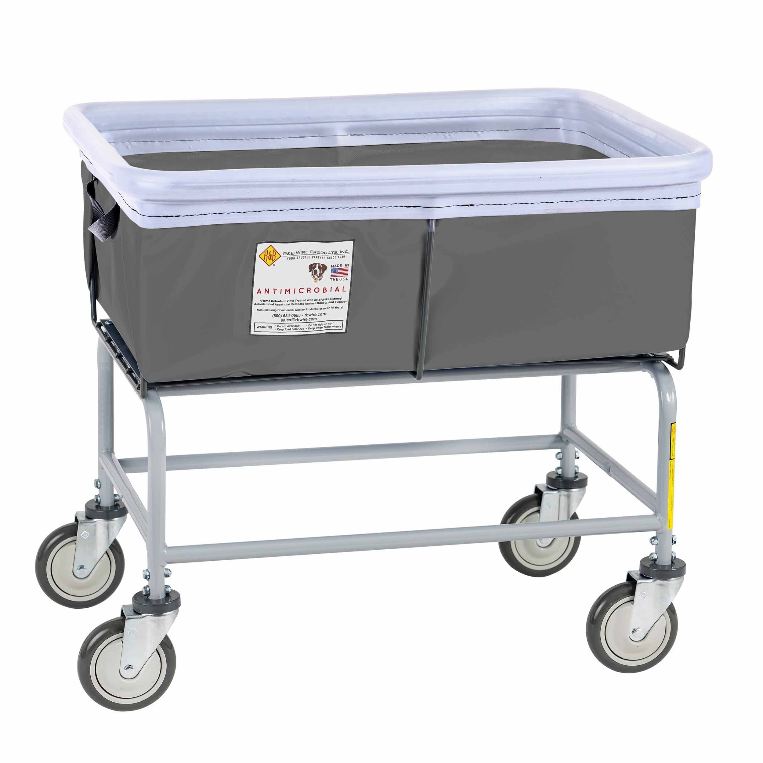 Antimicrobial Elevated Vinyl Bumper Truck - 3 Bushel Capacity | Heavy Duty Utility Cart for Warehouse, Farm & Industrial Use | Durable Cleaning & Hauling Solution