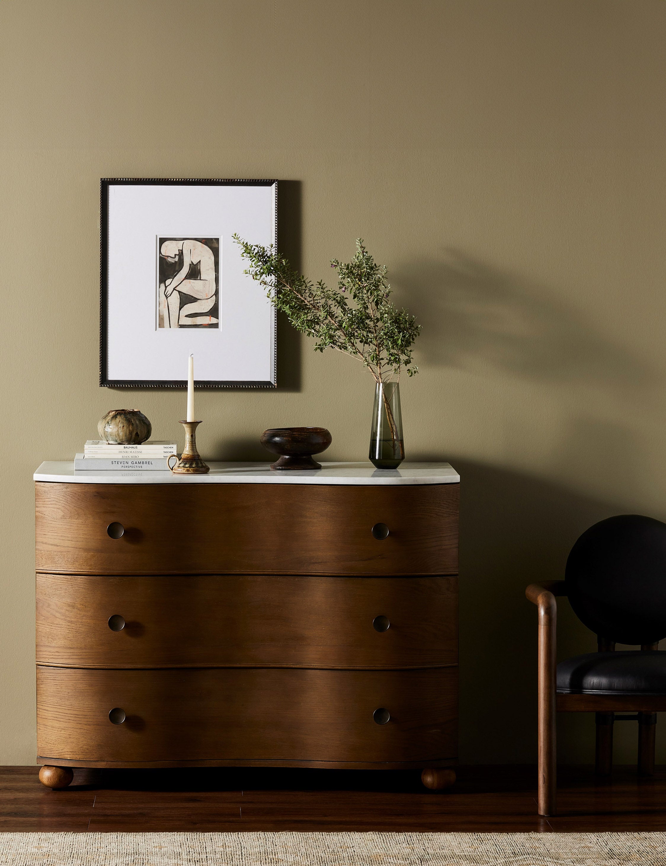 Amherst 6-Drawer Dresser - Modern Wooden Dresser for Bedroom, Sturdy Storage Furniture with Smooth Gliding Drawers - Perfect for Bedroom, Living Room, or Guest Room Organization