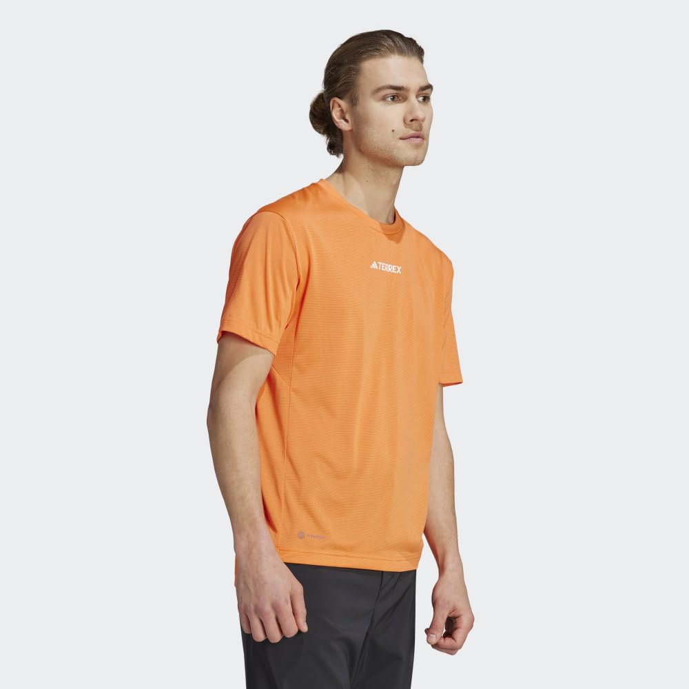 **adidas Men's Terrex Multi Tee - Moisture-Wicking Quick-Dry Hiking Shirt for Outdoor Adventures & Travel**