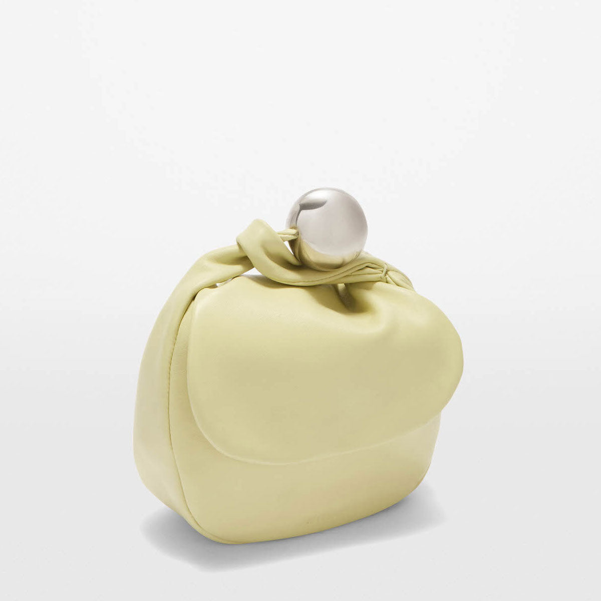 Premium Leather Sphere Pouch in Tea Green - Stylish & Durable Small Accessory Organizer for Jewelry, Coins, or Travel Essentials