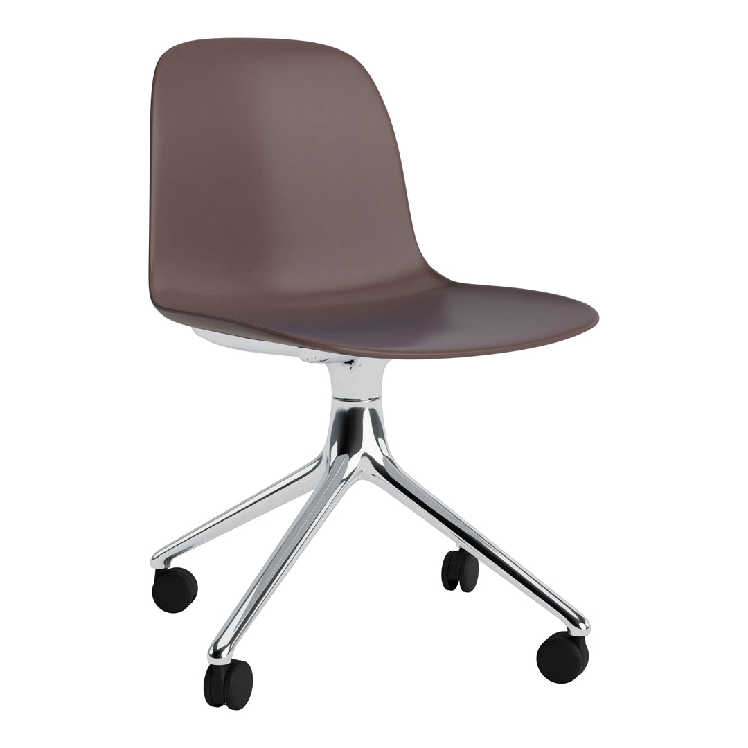 Ergonomic Form Chair with 4-Wheel Swivel Base - Comfortable Office & Home Desk Chair for Work, Study & Gaming