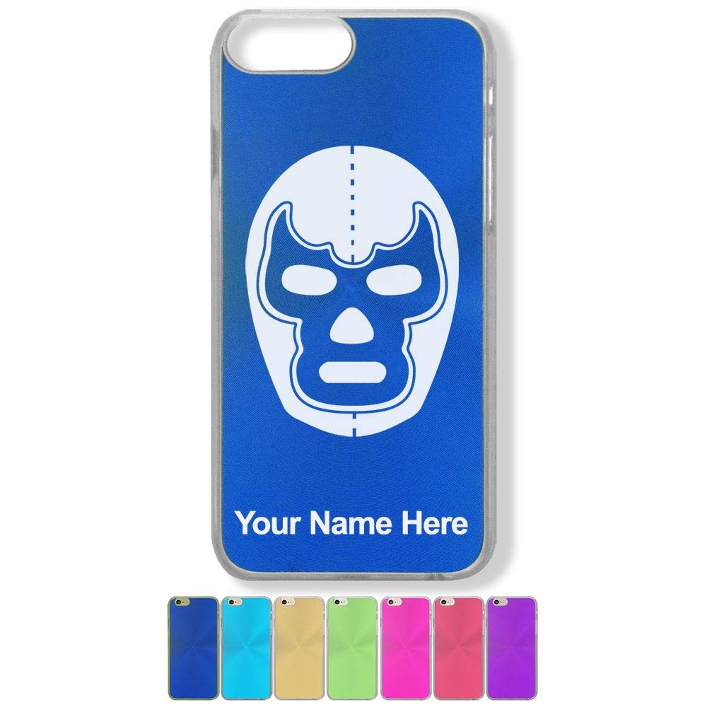 LaserGram iPhone 7 Plus & 8 Plus Case with Custom Luchador Mask Design - Personalized Engraving Included | Durable Protection for Gym, Travel & Everyday Use