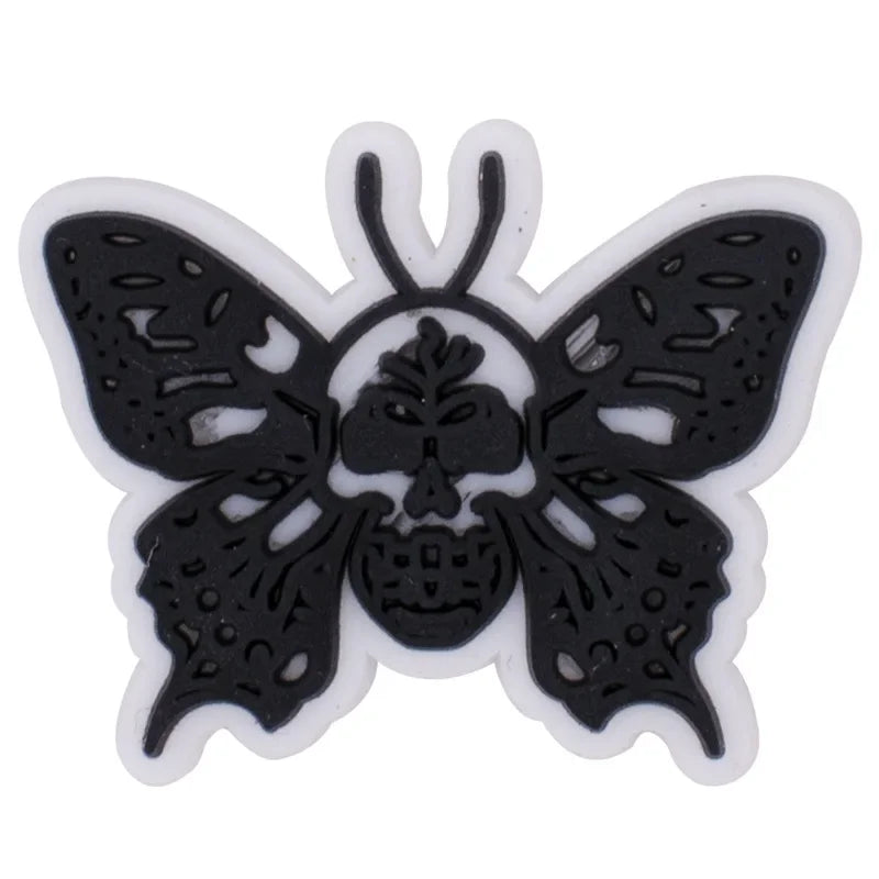 Skull Shoe Charms for Crocs - Fashionable Decor Pins for Kids, Men & Women - Perfect for Crocs Sandals, Clogs, Jeans & Shoe Accessories - Great for School, Parties & Everyday Style