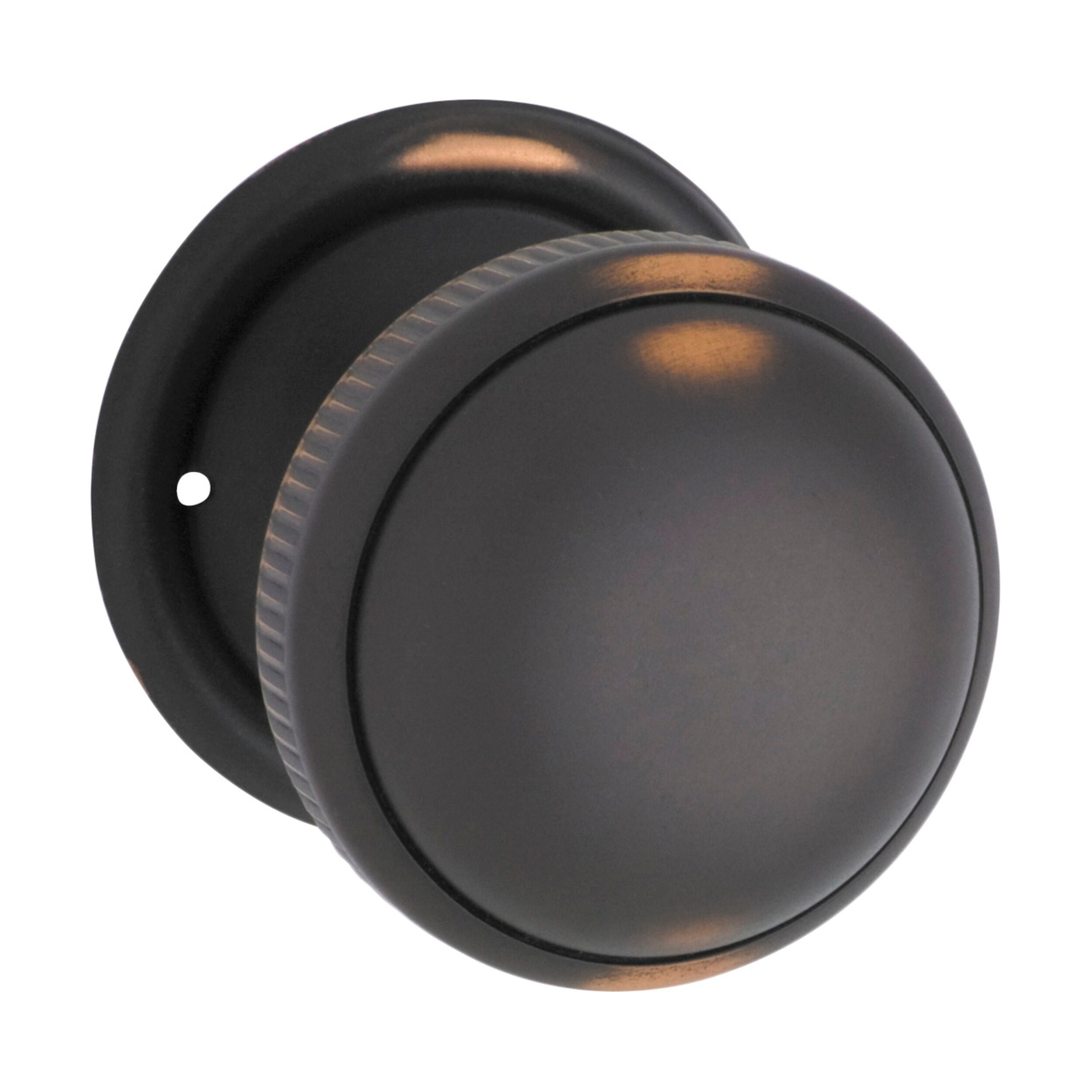 Antique Copper Round Door Knob with Milled Edge - 1032 Series (D45xP46mm BP45mm) - Perfect for Vintage Home Decor & Interior Doors