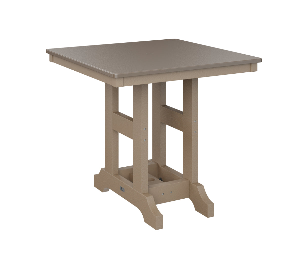 Berlin Gardens Garden Classic 33 Inch Square Bar Height Outdoor Dining Table - Perfect for Patio, Deck, and Backyard Entertaining