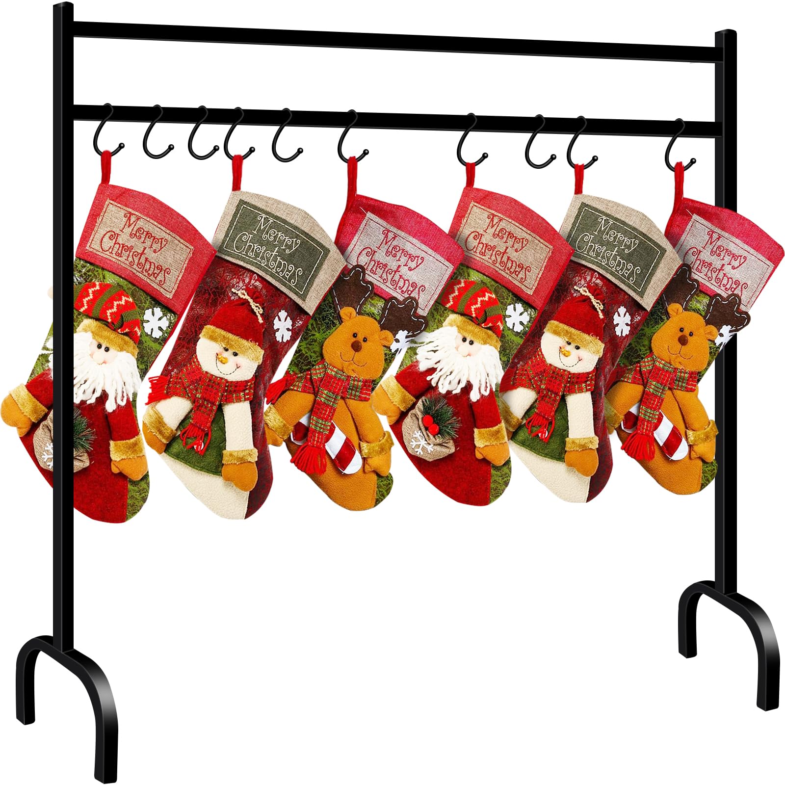 Freestanding Christmas Stocking Holder Stand with 12 Hooks - 44