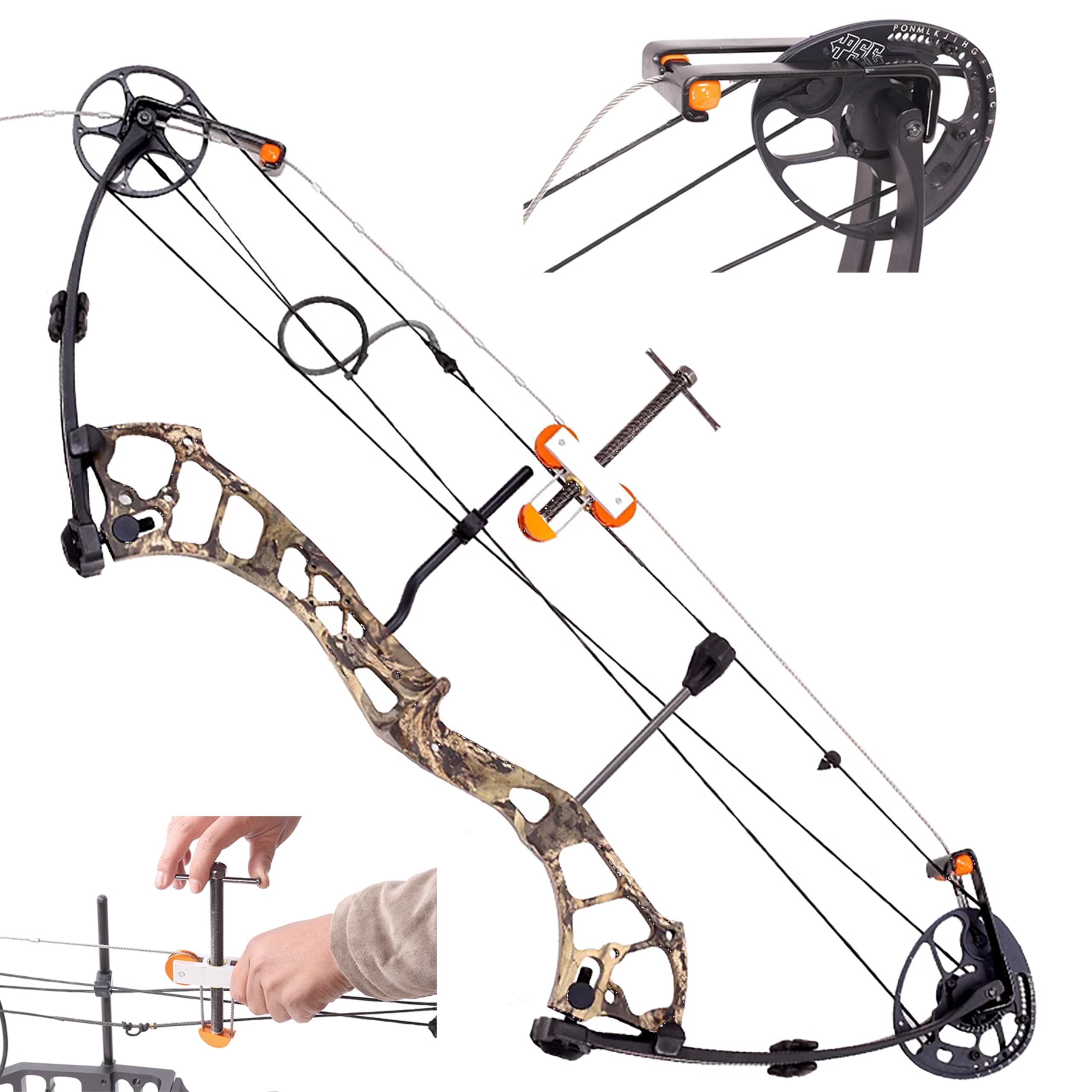 **Universal Aluminum Compound Bow Press - Portable Hunting Bow Press Tool for Archery, String Replacement & Bow Opener | Perfect for DIY Bow Maintenance & Hunting Accessories**
