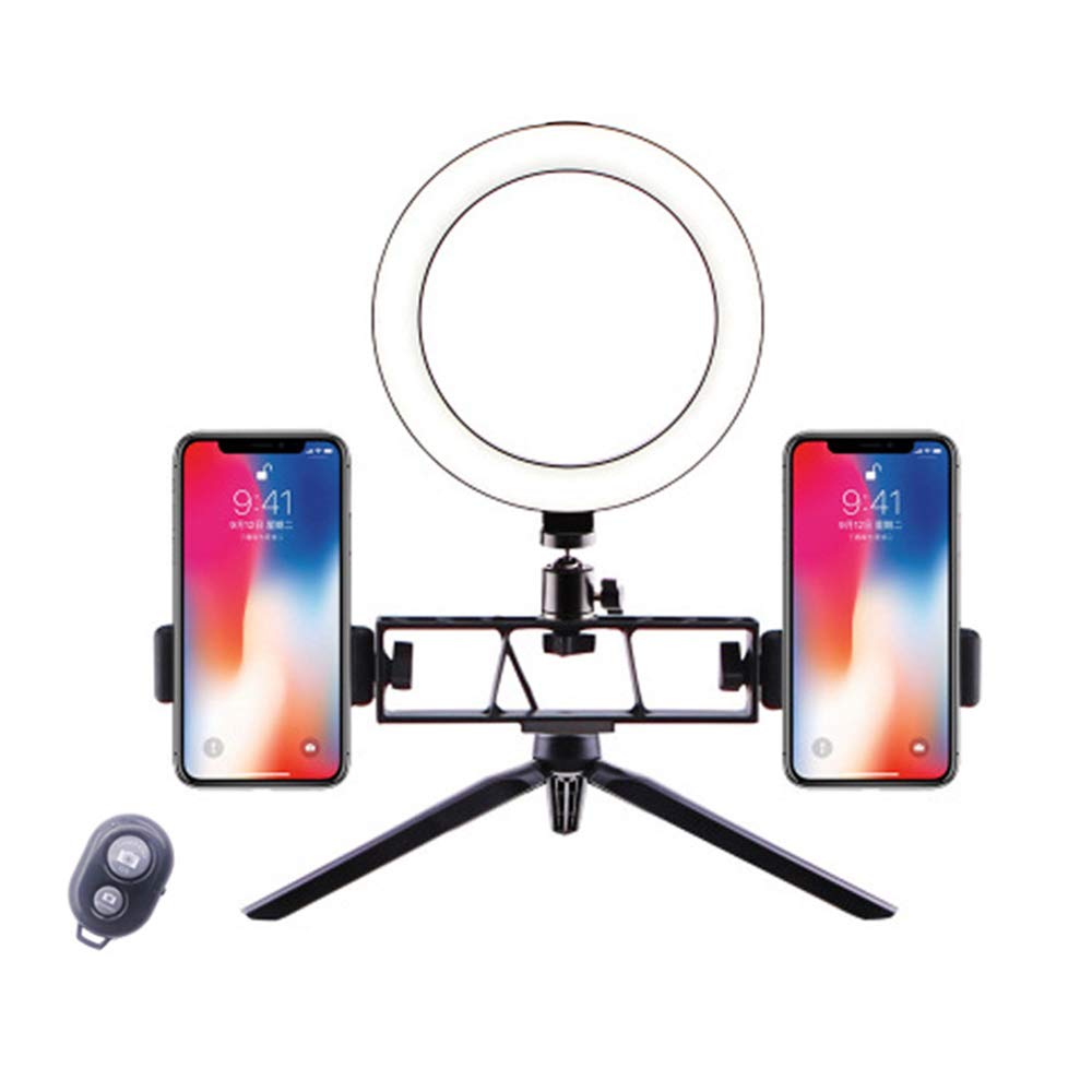 10 Inch LED Ring Light with Adjustable Tripod & Phone Holder - Dimmable Selfie Light for YouTube, TikTok, Live Streaming - 360° Rotation for Perfect Lighting (Ideal for Makeup, Vlogging, Video Calls)
