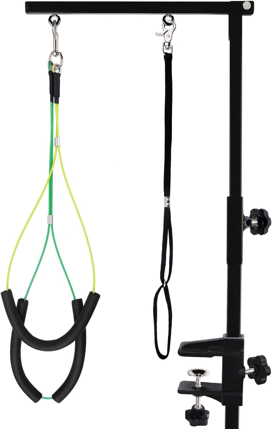 Foldable Pet Dog Grooming Arm with Clamp - Adjustable Grooming Loop Noose & No-Sit Haunch Holder for Professional Dog Grooming - Perfect for Grooming Salons, Pet Shops & Home Use (Single Arm)