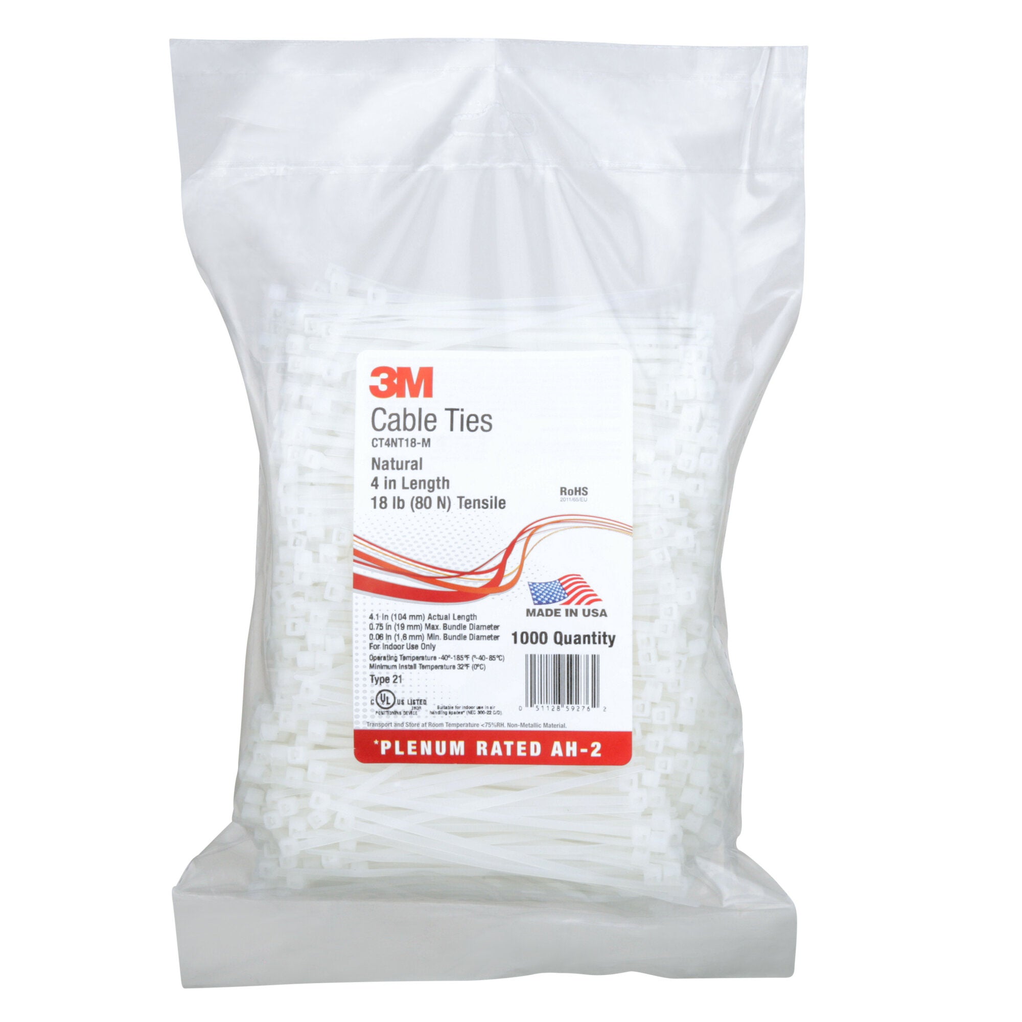 3M CT4NT18 Nylon Cable Ties 4.8