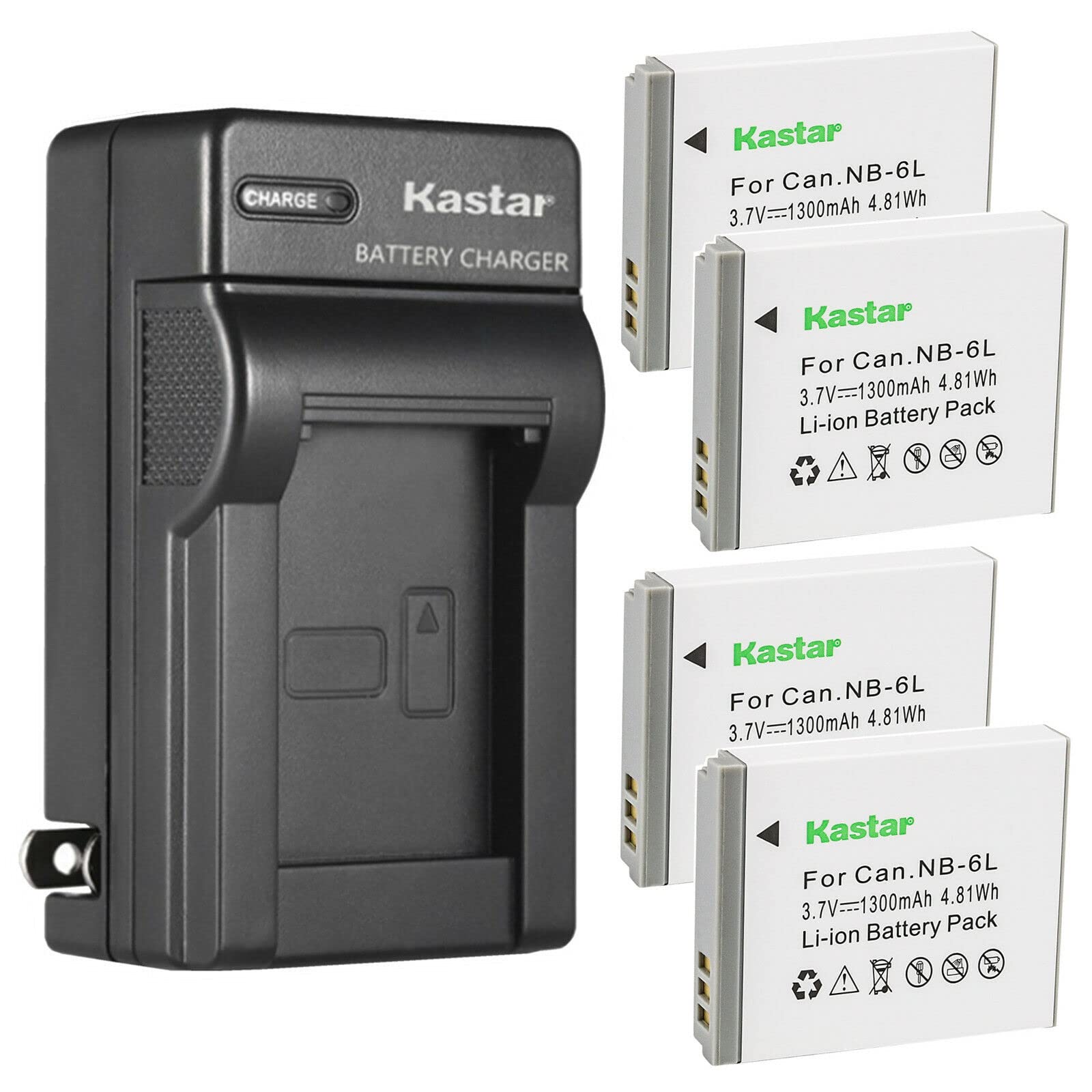 Kastar 4-Pack Replacement Battery and AC Wall Charger for Came-TV Came-WAERO & Came-KUMINIK8 Wireless Headsets - Perfect for Studio Recording, Live Streaming, and Professional Audio Use