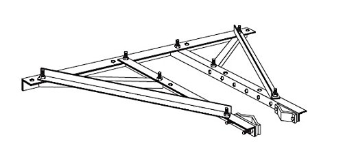 Rohn Products HBUTVRO Universal House Bracket for 25G/45G - Heavy Duty Mounting Solution for Antennas & Satellite Dishes - Perfect for Outdoor TV & Radio Installations