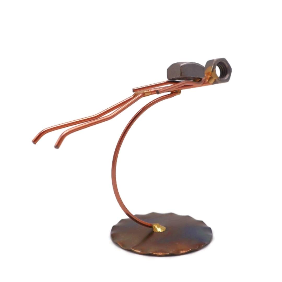 Skydiver Collectible Handmade Metal Art Figurine - Unique Desk Accessory, Office Trophy, Boss Gift & Home Décor - Perfect for Aviation Enthusiasts & Skydiving Lovers