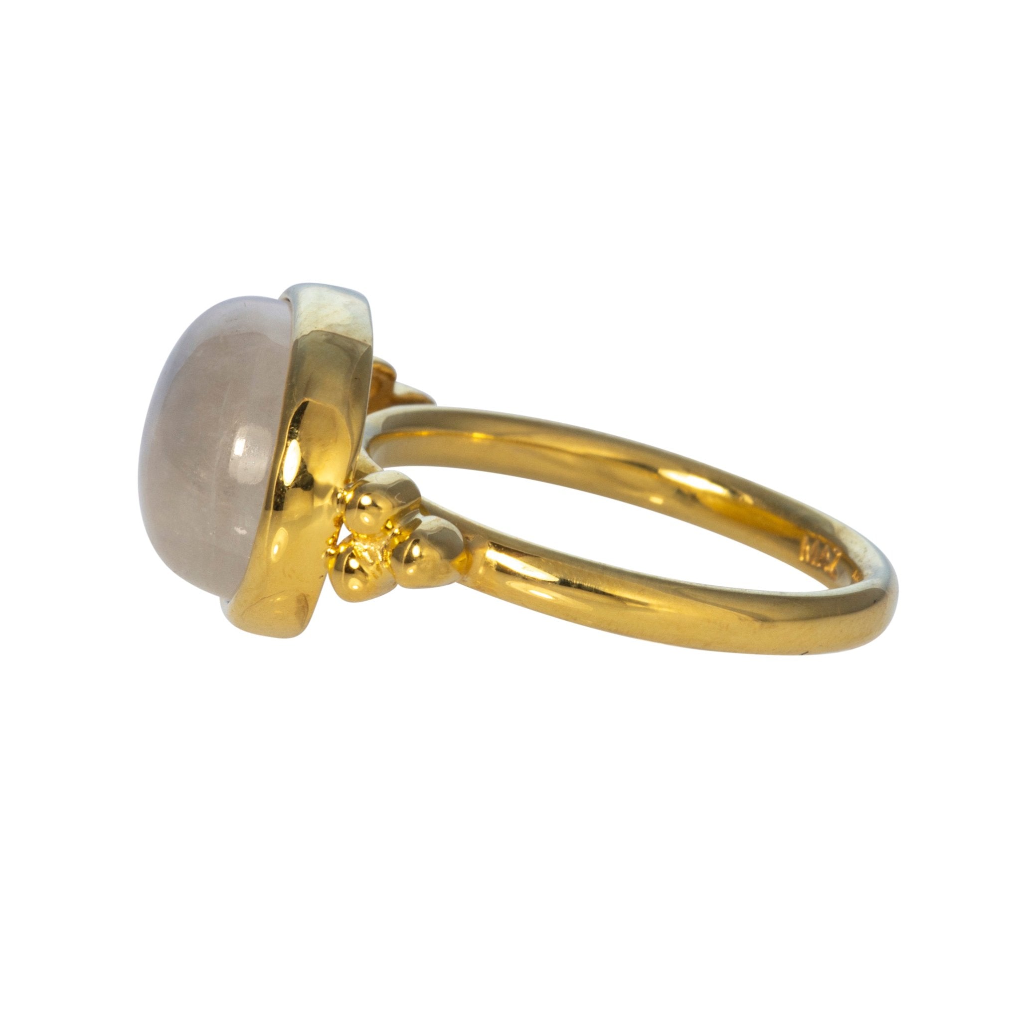 14K Yellow Gold Mazza Moonstone Capri Ring - Elegant & Dainty Jewelry for Women, Perfect for Weddings, Anniversaries & Special Occasions