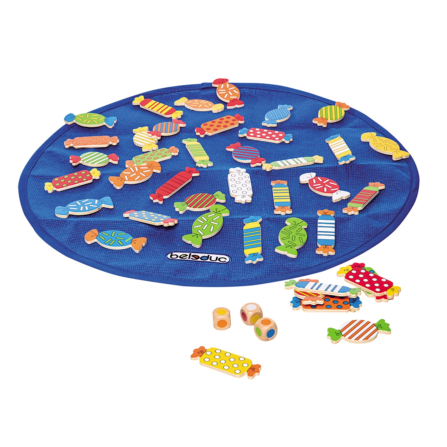 Beleduc Candy Game - Colorful Wooden Memory Matching Board Game for Kids | Fun Educational Toy for Preschool Learning & Family Game Night