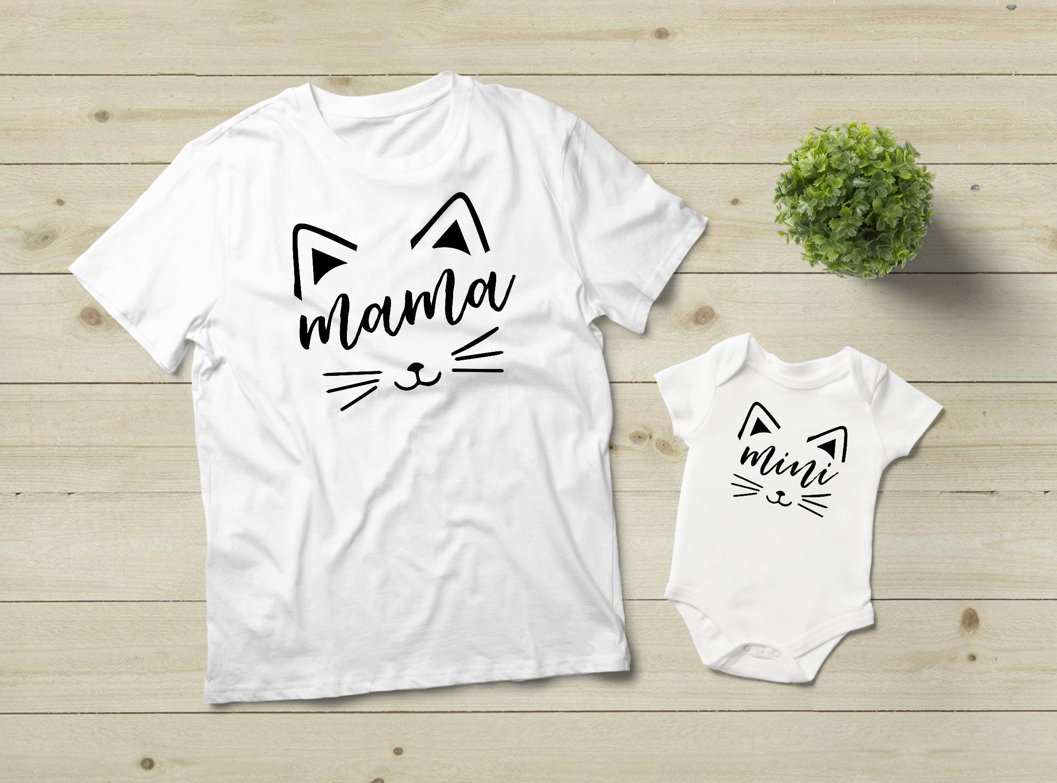 Mom and Baby Matching Cat Outfits - Cute Mama & Mini Coordinating Sets for Family Photos, Holidays & Special Occasions