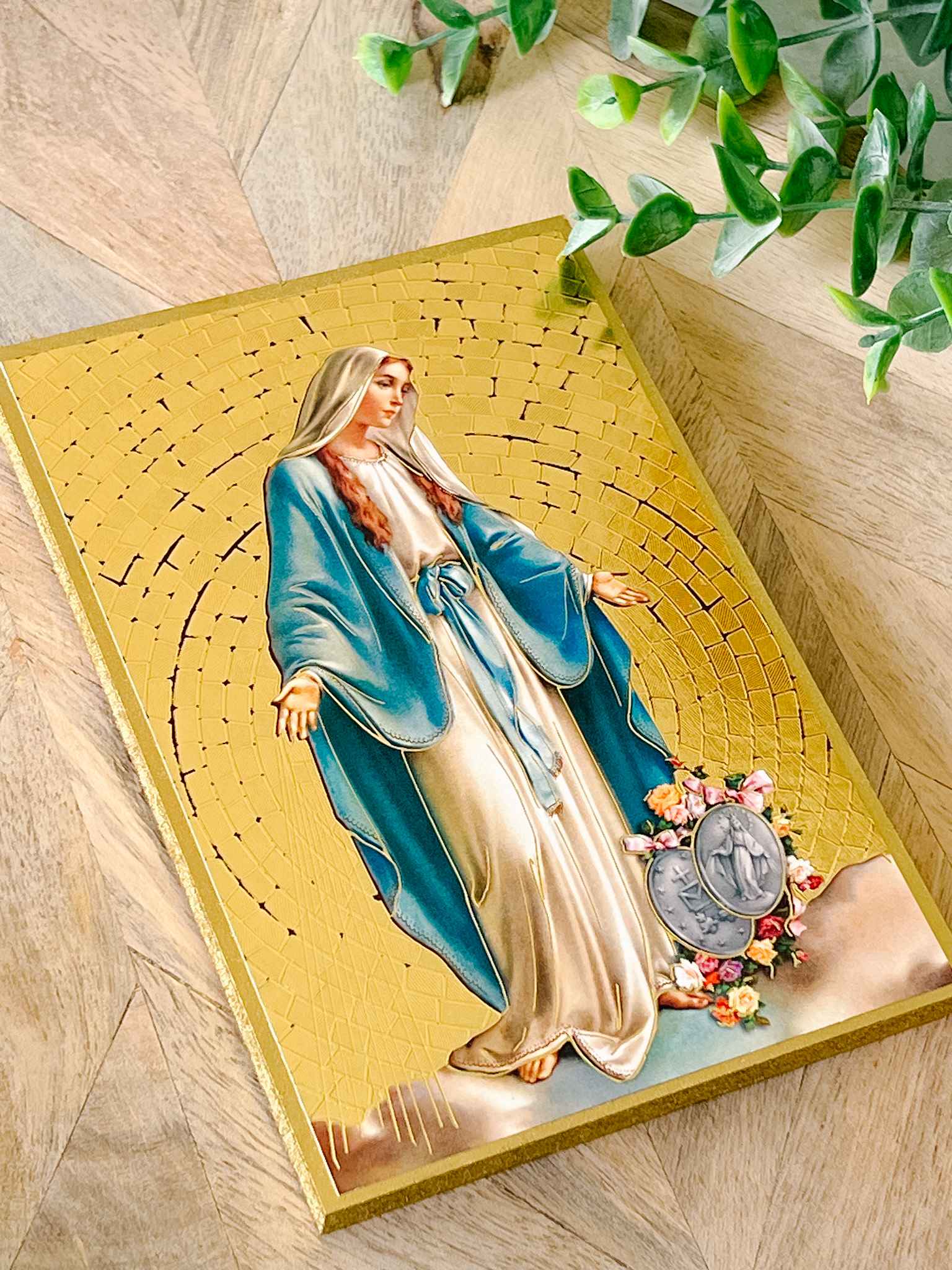 Our Lady of Grace Plaque - Elegant Religious Wall Decor for Home, Church & Prayer Spaces | Perfect for Devotion & Spiritual Inspiration