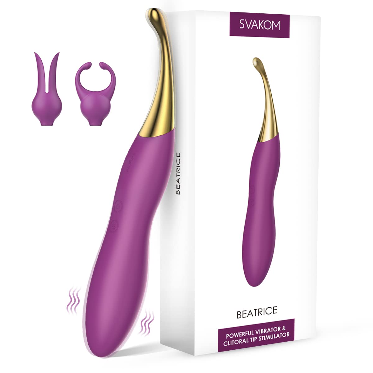 Premium SVAKOM Clitoral & G-Spot Vibrator for Women - Dual Silicone Head Rechargeable Adult Toy with Nipple & Anal Stimulation - High Frequency Personal Massager for Solo Play & Couples Intimacy - Perfect for Sensory Exploration & Enhanced Orgasmic Pleasure