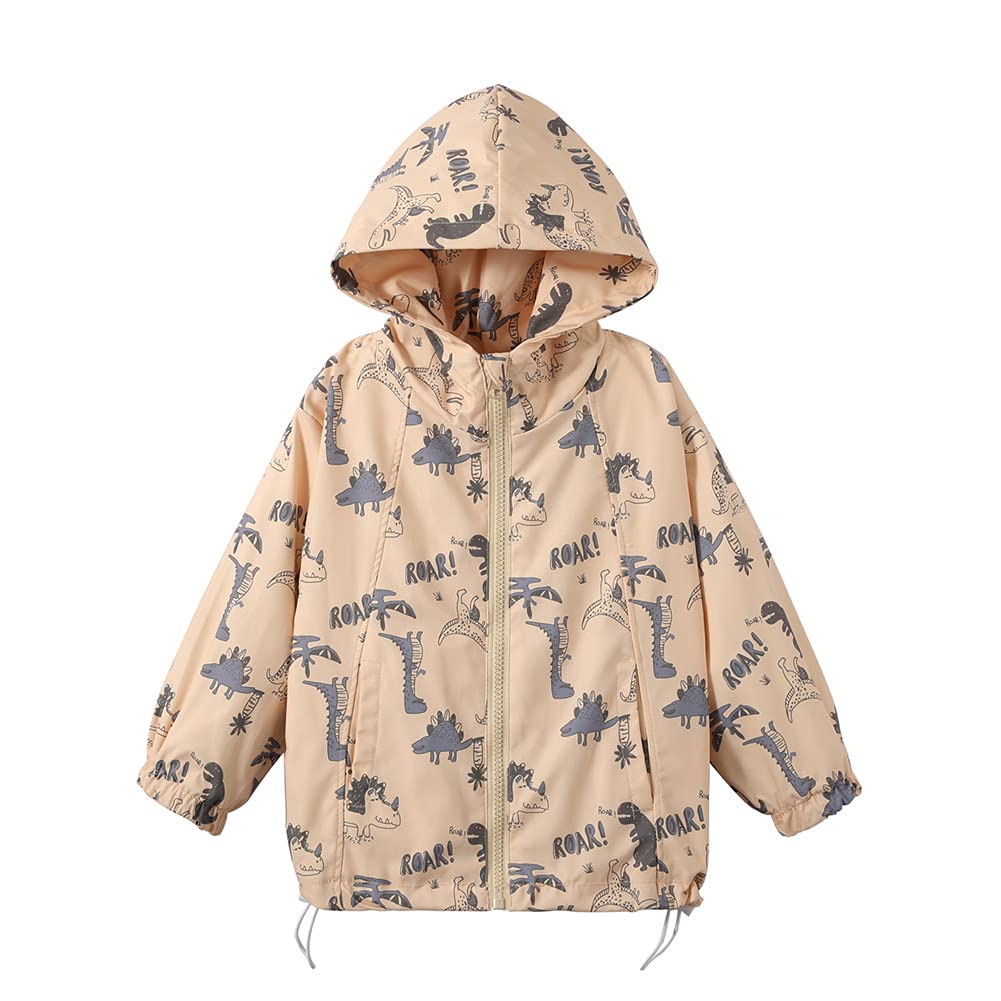 Kids Hooded Jacket for Boys - Waterproof Zip Up Outerwear for Fall & Spring | Mud Kingdom - Perfect for Outdoor Play & School Activities
