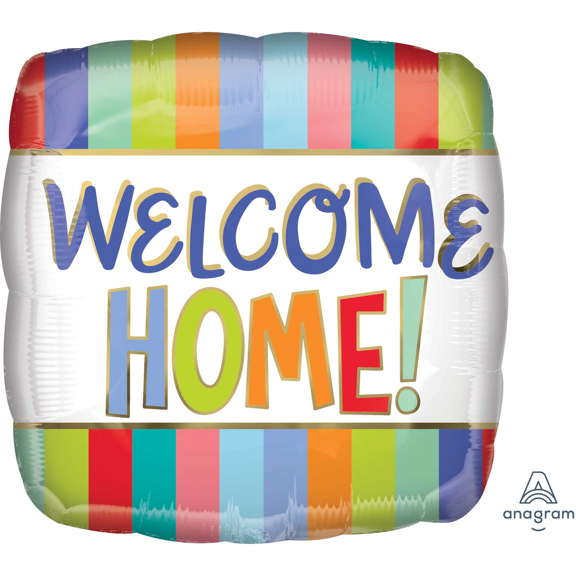45cm Standard HX Welcome Home Stripes Balloon - Perfect for Birthday Parties, Baby Showers & Home Decorations