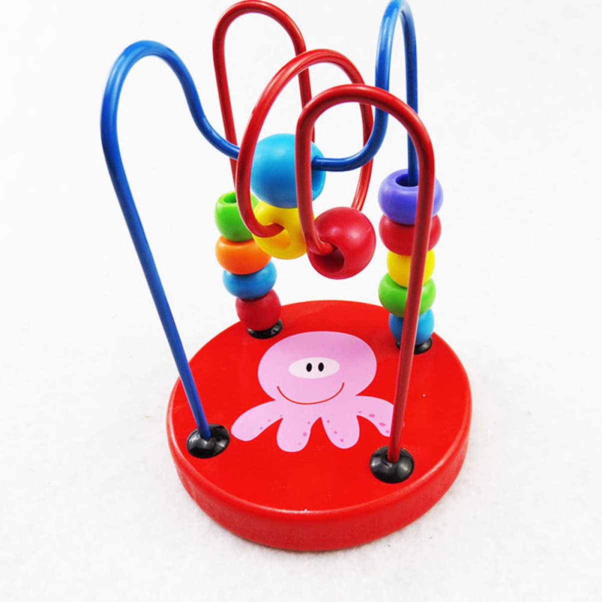 Garneck 6-Piece Wooden Bead Maze Roller Coaster Toy Set - Montessori Abacus & Developmental Learning Toy for Toddlers & Infants - Fine Motor Skills Activity for Daycare, Preschool & Home Play